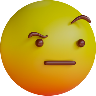 3D Face with Raised Eyebrow